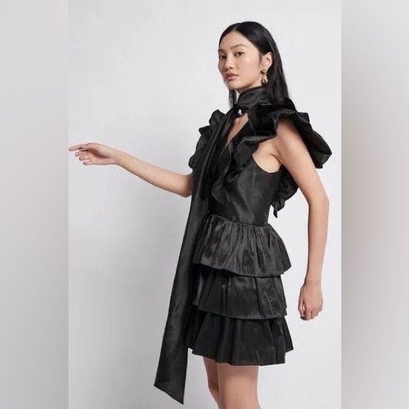 NWT Aje Allegro Bon Bon Ruffle Mini Dress - Size US 10 - Picture 2 of 11